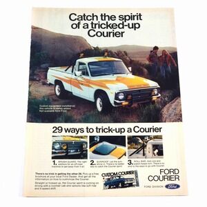 Ford Courier VTG Advertising Print Ad Pickup Truck Promo Art 70s Upcycled Decor